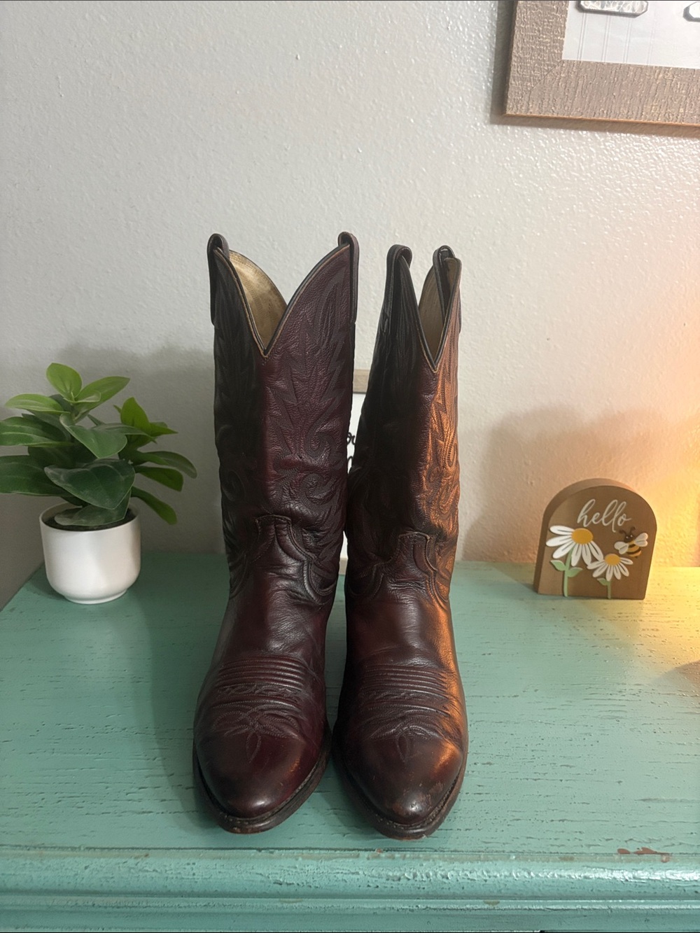 Dan Post Brown Leather Cowboy Boots